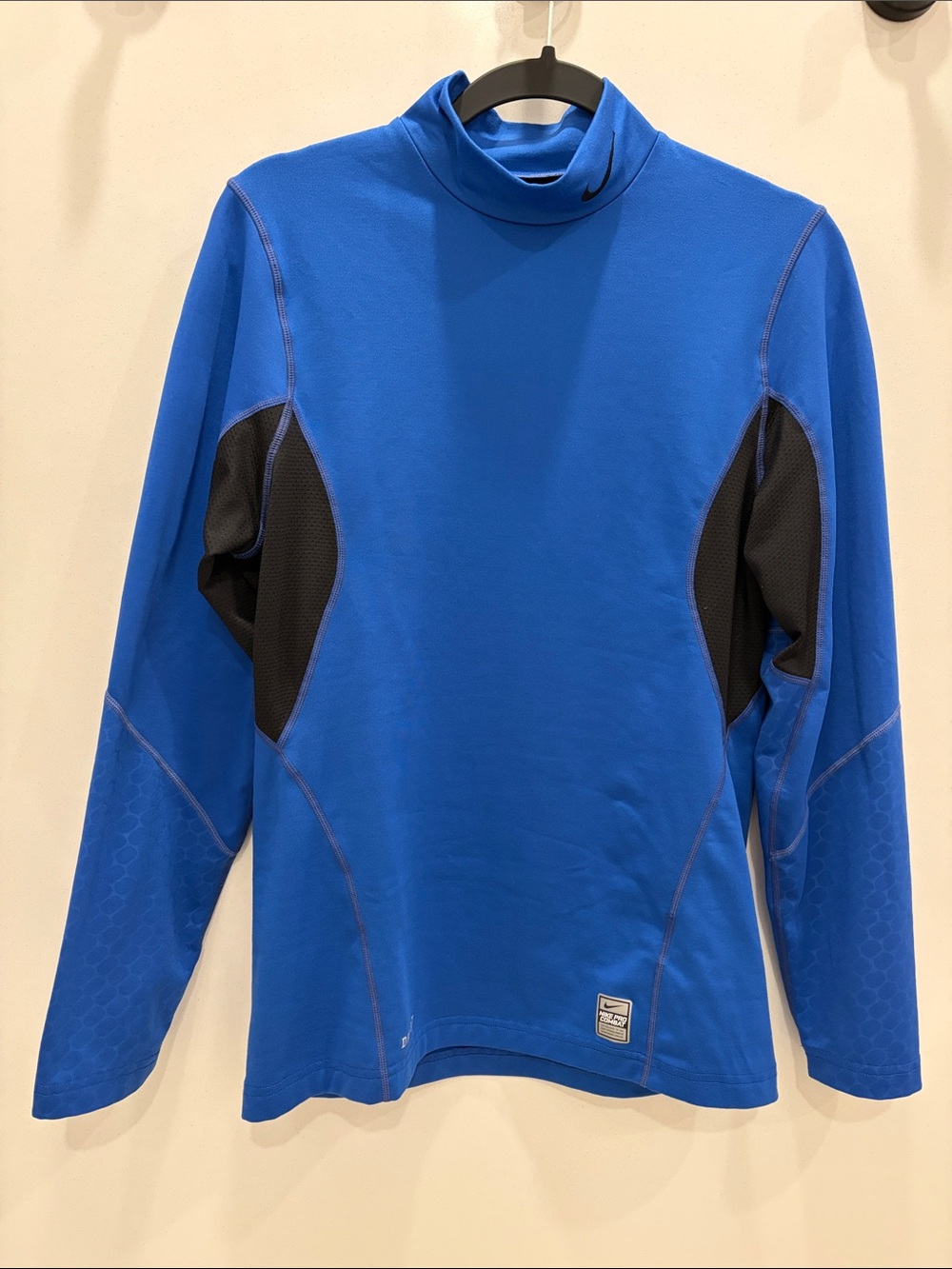 Nike Blue and Black Long Sleeve Training Top